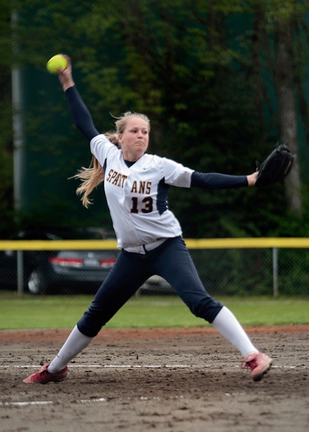 Deahna King hurls one in against the Cougars in Metro League-action earlier this week.