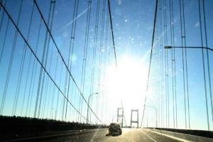 The Tacoma Narrows Bridge.