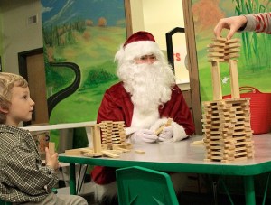 Blocking out some play time with Santa