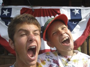 Kyle Scoble with his Camp Siberia camper
