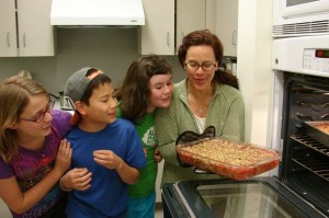 Fourth-graders and their teacher