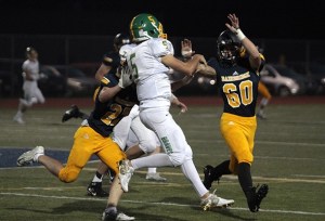 The Bainbridge High varsity football team was defeated 28-7 by the visiting Bishop Blanchet Braves last Friday in the island team's second home outing.