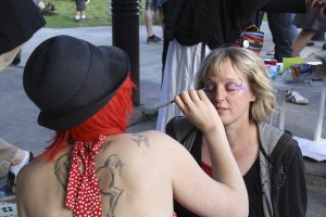 Facepainting was just one of the many activities islanders enjoyed during the July 3 Summer Vibes party.