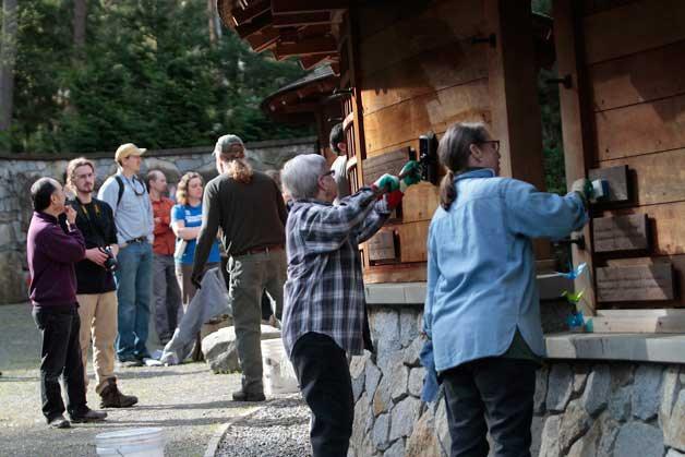 Visitors and volunteers descended upon the Bainbridge Island Japanese American Exclusion Memorial last Monday for a day of tours and maintenance of the memorial and grounds in honor of the 73rd anniversary of the first day of the forced Japanese American exclusion.