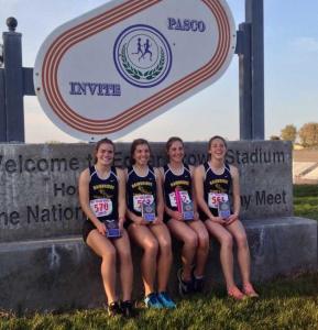 The Bainbridge relay team of Lindsay Winkers