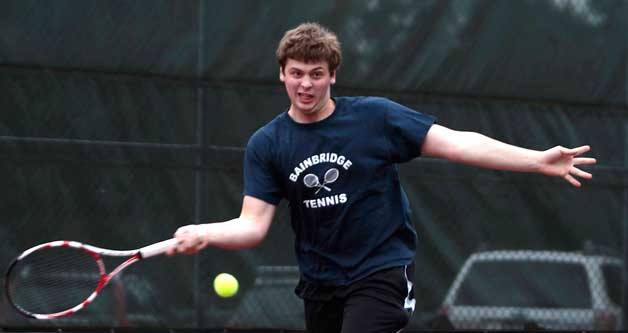 BHS tennis player Ben Devries played hard