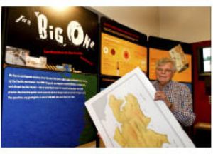 Executive Director Hank Helm at the Bainbridge Historical Museum’s newly opened exhibit