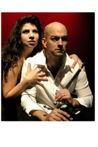 Bad things are about to happen. Keridwyn Deller and Joseph Fountain as Lady Macbeth and Macbeth in Steven Fogell’s stylish production of Shakespeare’s tragedy. The show begins the 2008=2009 BPA mainstage season.