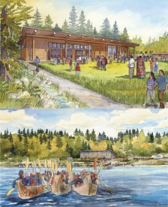 Artist renderings show some of the proposed tribal projects  that are slated for the Suquamish waterfront.
