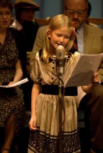 Ruby MacFarlane stars as Zuzu in Bainbridge Performing Arts' presentation of “It’s a Wonderful Life: A Live Radio Play.”