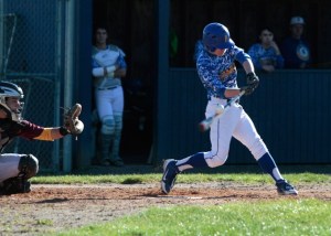 Sophomore Ethan Schulte at bat against O’Dea Tuesday in the Spartans’ first home game of the year.