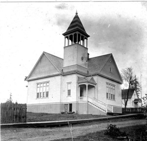 The original Eagle Harbor Congregational Church (circa 1897 above) was dedicated in 1896. It has undergone many additions