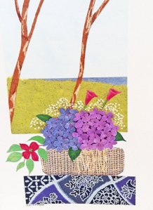 The art of Susan Petersen is featured at “Spring Flocks and Frocks” at The Island Gallery.