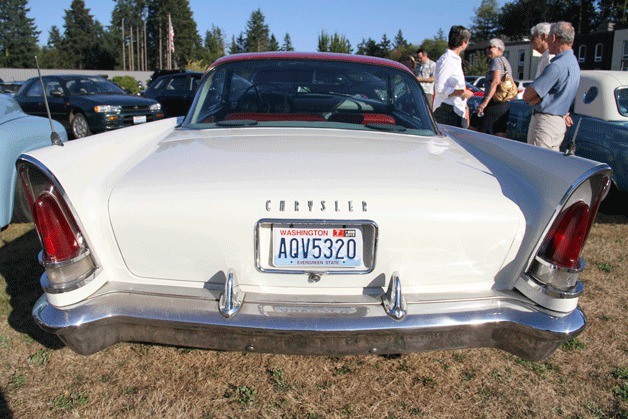 Car buffs at this week's Bainbridge Island Classic Car Cruise-In check out a classic Chrysler.