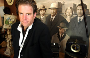 Director Garrett Bennett in the Hat Factory film studio on Madison Avenue.