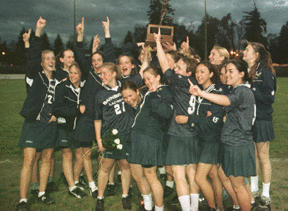 The girls varsity lacrosse team