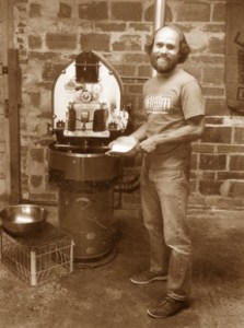 Founder David Dessinger roasts one of his first batches