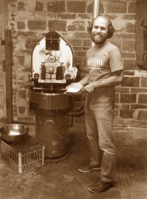 Founder David Dessinger roasts one of his first batches