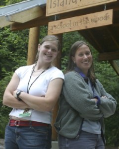 IslandWood graduates Alison Swain (left) and Hilary Benson.