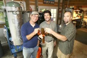 (L-R) Biodiesel makers Ryan Landworth