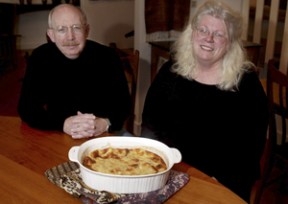 Rival bakers Nunn and Susan Roth invite their peers to enter the Island Gallery bread pudding bake-off.