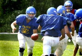 Senior quarterback Quinton Agosta (top