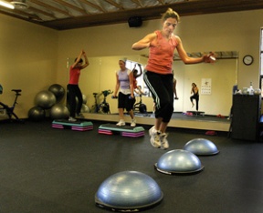 Christine Edwards runs through the paces of the Iduna class at Island Fitness.