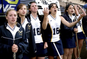The Bainbridge lacrosse bench