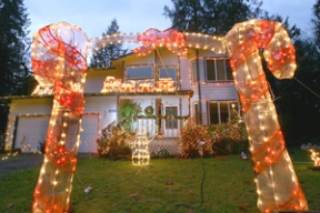 The Hannon house light display has grown to be a bright point on Blakely Avenue.