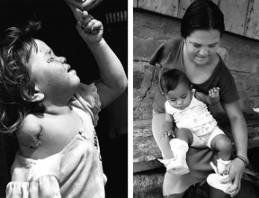 (Left) Luz Mabel Lumbi Rizo as she was in 1987