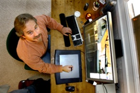 Matte artist Ron Crabb is working on a digital reconstruction of the historic lumber mill town at Bainbridge Island’s Port Blakely
