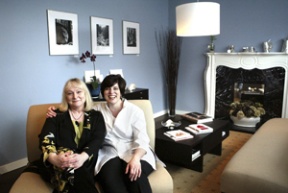 Spa owners Jackie LeBlanc (left) and Maureen Wilson love to pamper clients.