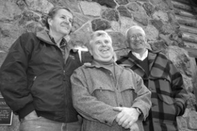 Boy Scout alums (L-R) Morrie Blossom