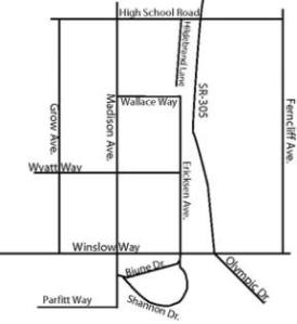 The map above shows the downtown area where the bulk of recommendations to improve downtown access and circulation are being made by transportation consultant Jim Charlier