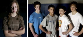 Anna Lyons (left) will compete in the girls invitational at the upcoming Mat Classic at the Tacoma Dome. Making the regular tournament are Spart wrestlers (L-R) Brian Robert