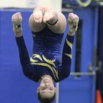 Brian Kelly | Bainbridge Island Review                                Keagan Daniels competes for the Spartans in the floor exercise during Friday&rsquo;s season opener.
