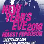 Image courtesy of the Treehouse Café                                Massy Ferguson will rock the central Lynwood stage at the Treehouse Café from 9:30 p.m. to midnight Saturday, Dec. 31 in a special 21-and-older-only New Year&rsquo;s Eve concert event.