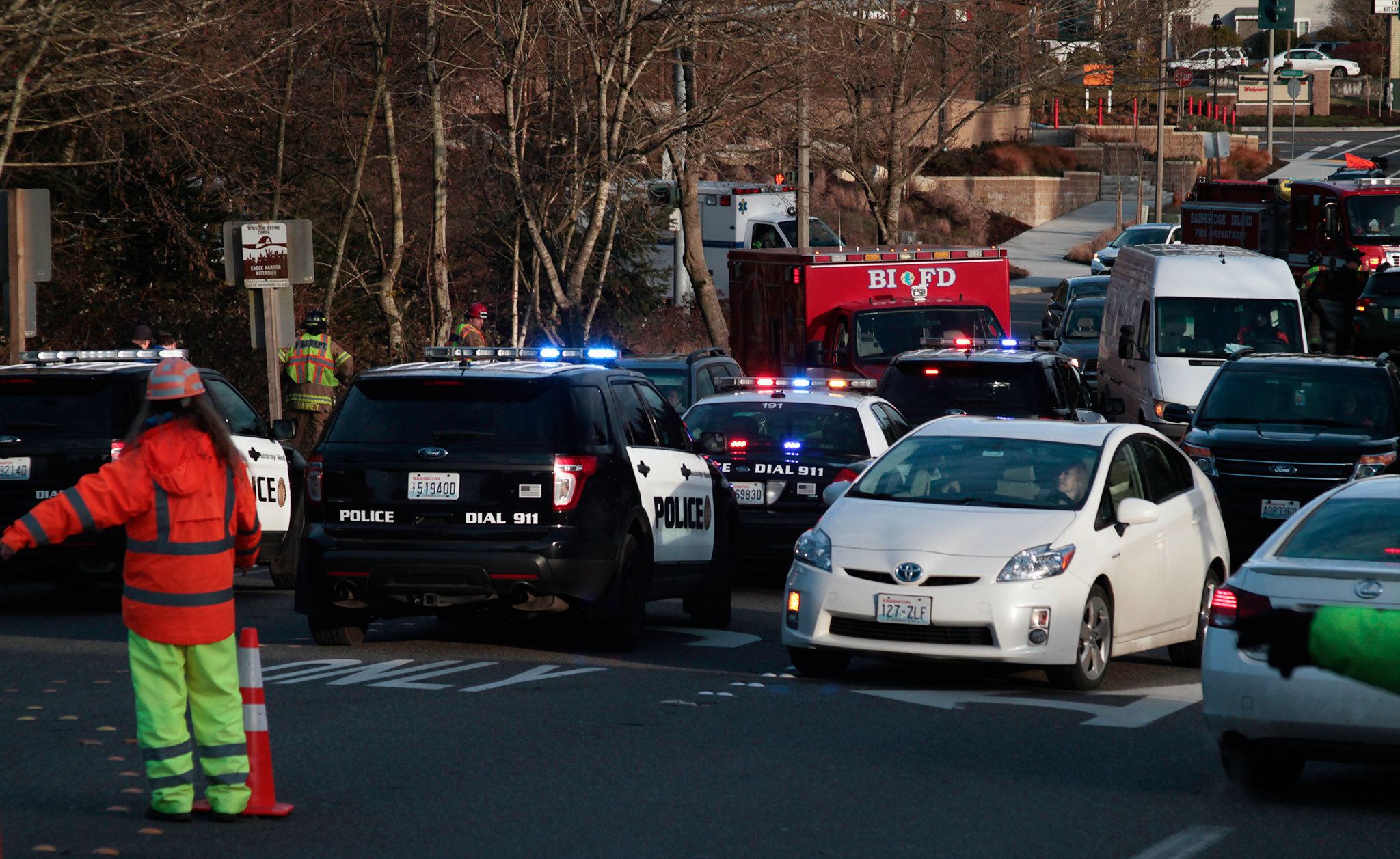 Traffic a mess after two-car crash on High School Road