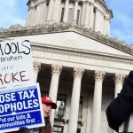 Rally gets legislators’ attention on education funding mandate