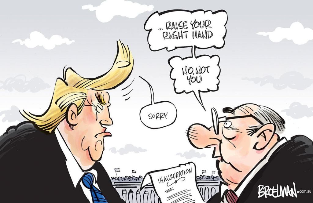 Inauguration Day in cartoons: The view from across the water