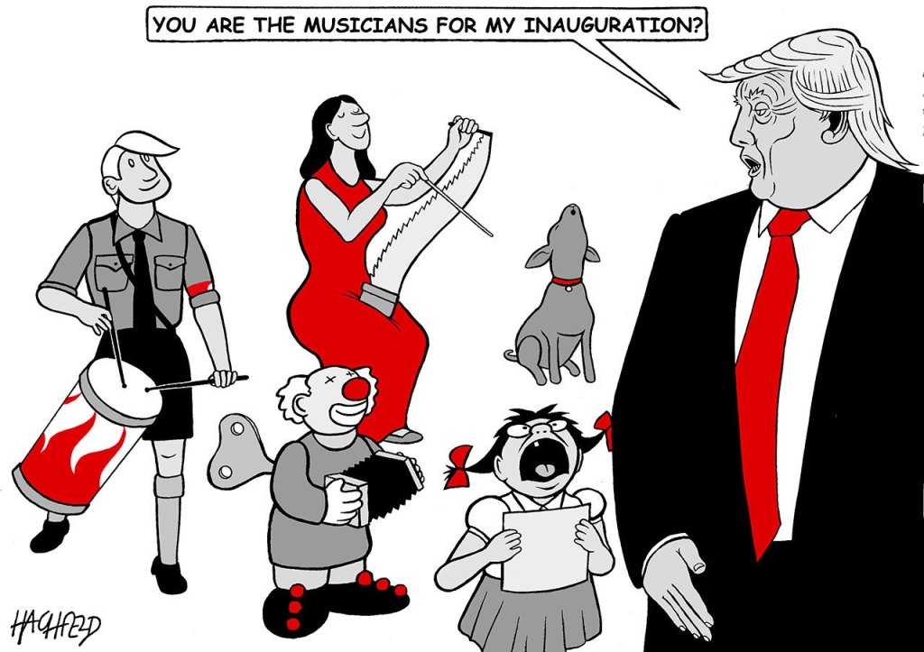 Inauguration Day in cartoons: The view from across the water