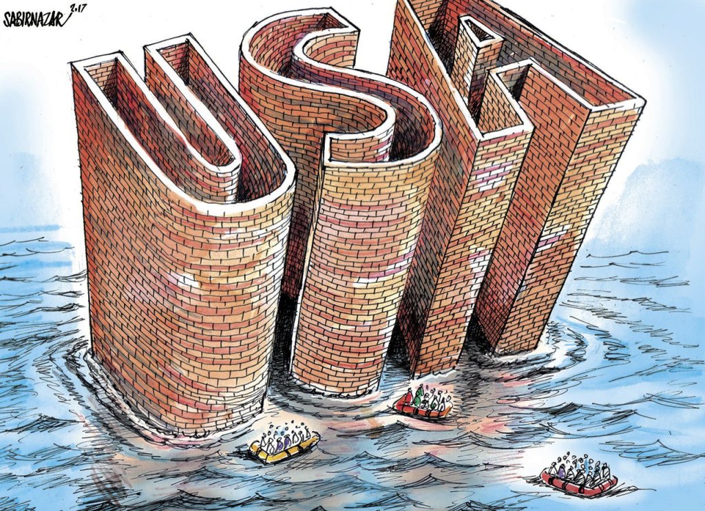 Trump’s wall and Muslim ban, in cartoons | The view from across the water