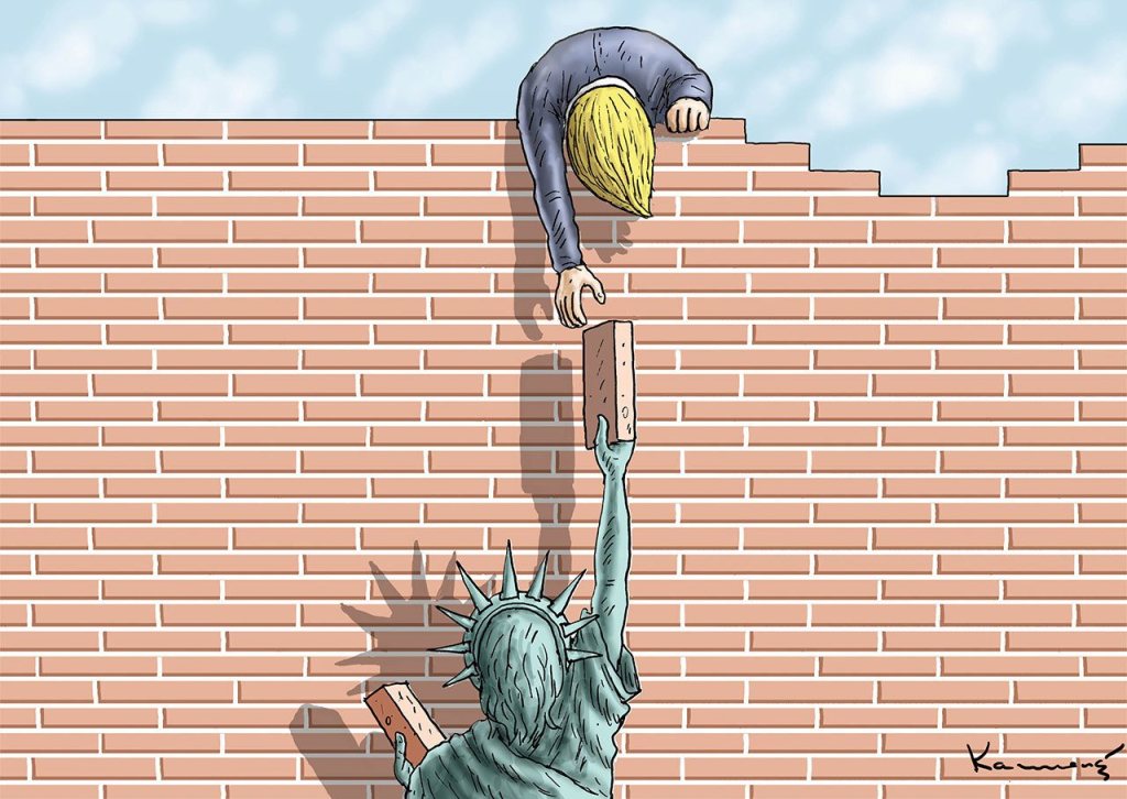 Trump’s wall and Muslim ban, in cartoons | The view from across the water