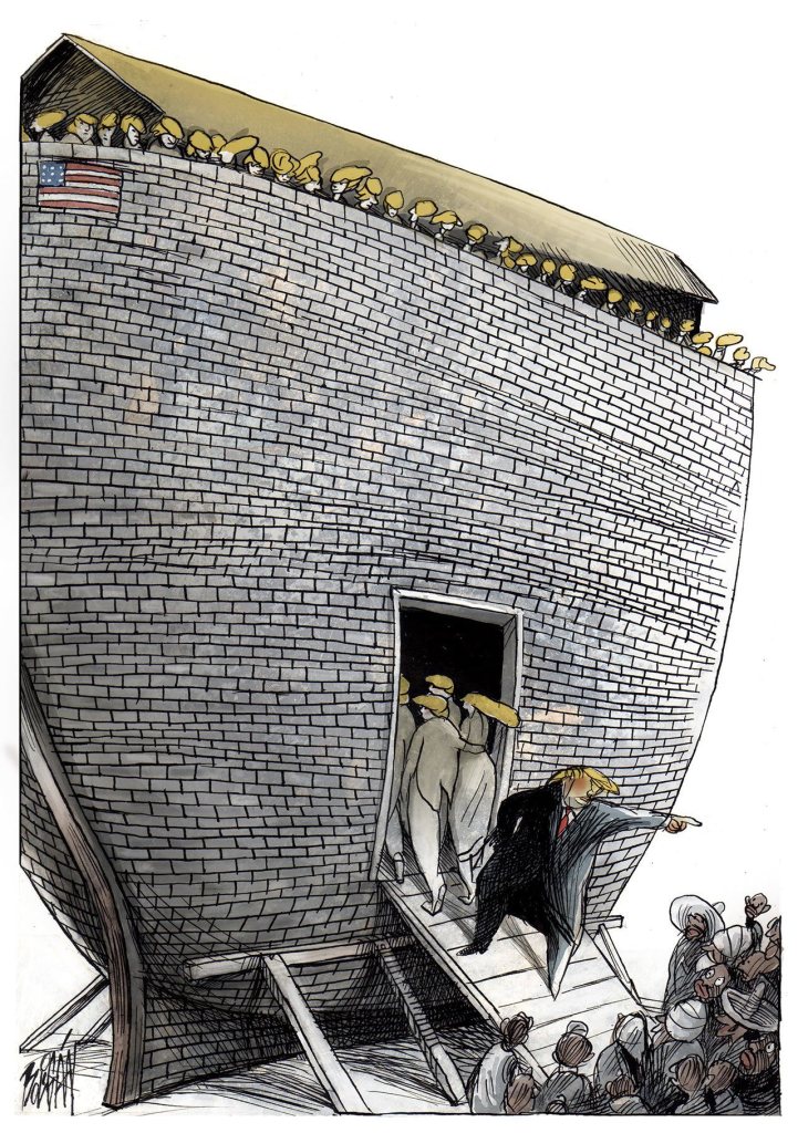 Trump’s wall and Muslim ban, in cartoons | The view from across the water