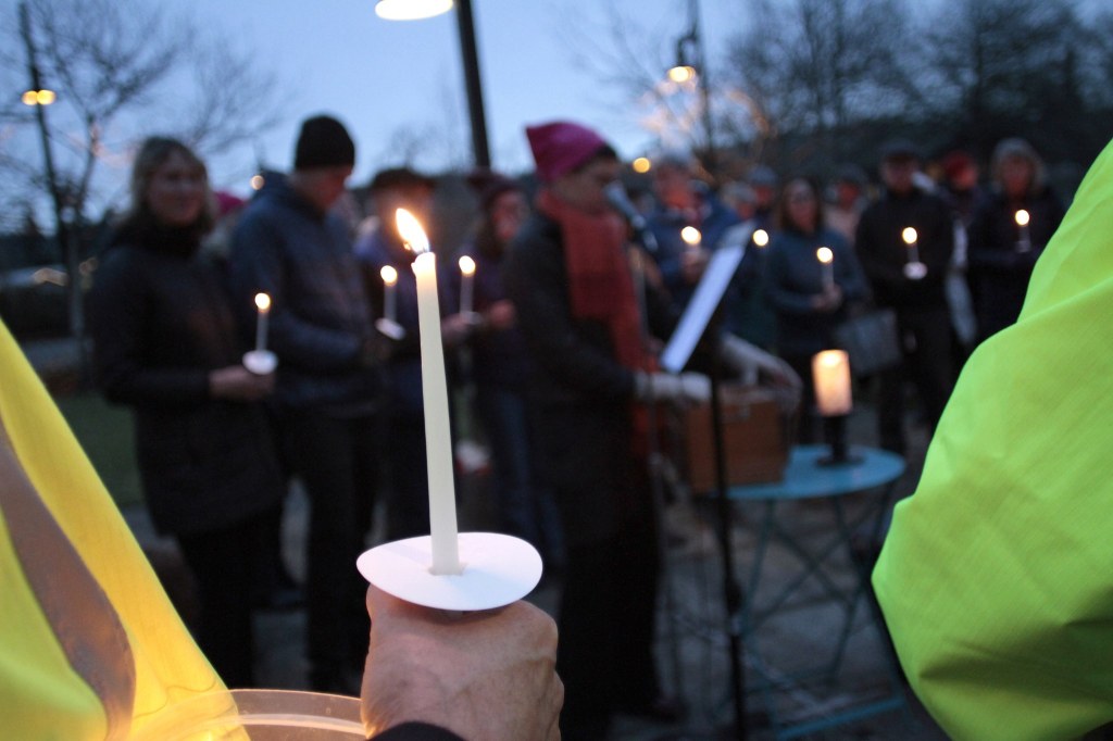 Islanders gather for Inauguration Day Candlelight Vigil