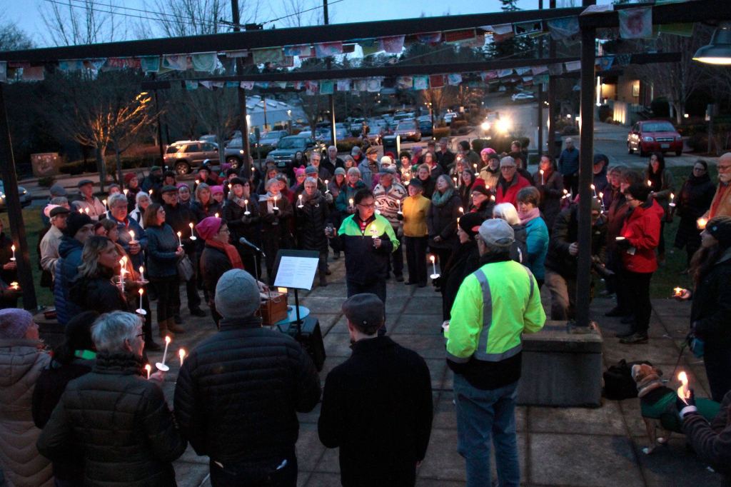 Islanders gather for Inauguration Day Candlelight Vigil