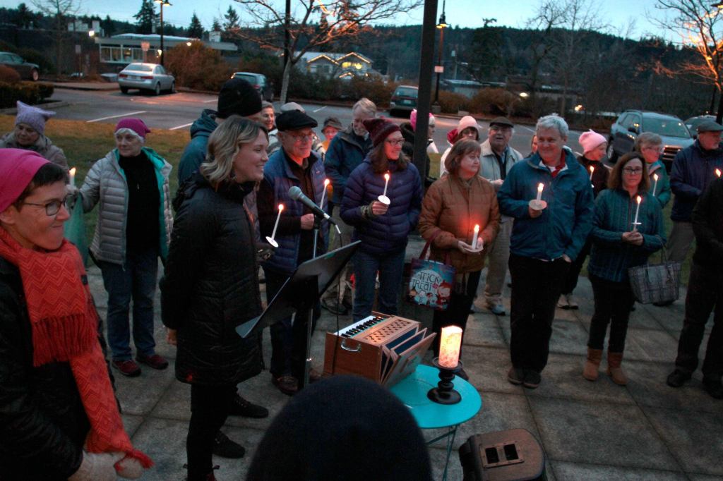Islanders gather for Inauguration Day Candlelight Vigil