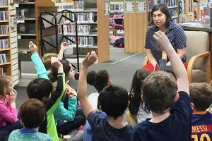 Kiwanis fund Third Graders to the Library