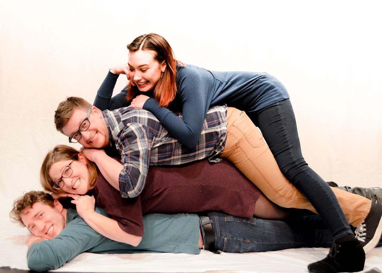 Photo courtesy of Bainbridge Performing Arts                                Garrett Dill stars as Jeff, Jasmine Joshua as Susan, Adam Minton as Hunter and Myriah Riedel as Heidi in the Bainbridge Performing Arts production of &ldquo;,&rdquo; opening Friday, Feb. 10.