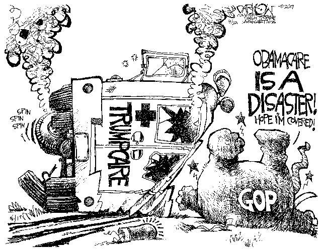The fall of Trumpcare | In cartoons